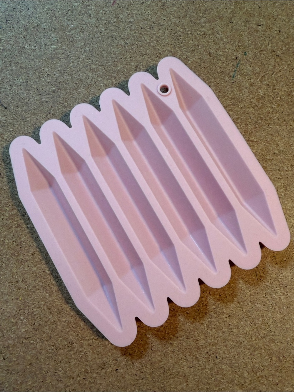 Pink Silicone Crayon Mold